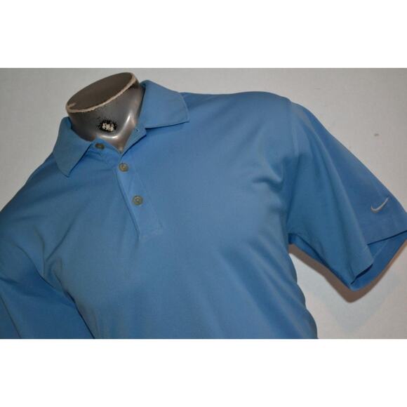 40778 Nike Golf Polo Shirt Athletic Blue Polyester Size XL Mens - Picture 1 of 7